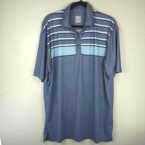 Callaway Blue Striped Short Sleeve Golf Shirt‎ Size Large